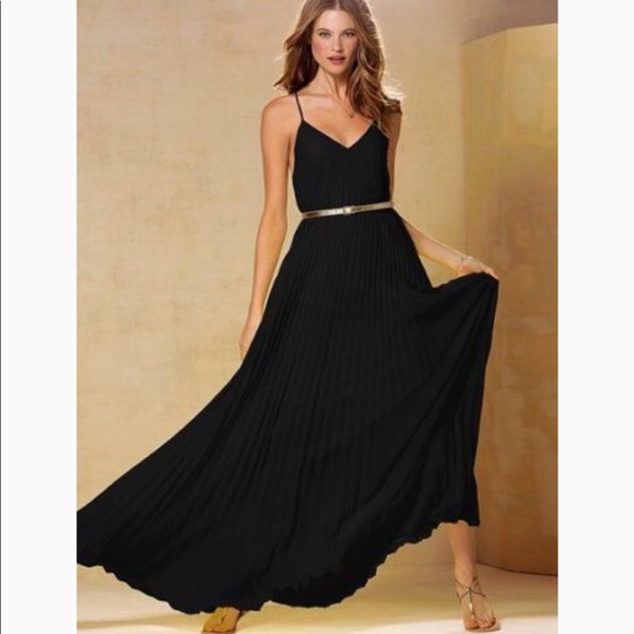 victoria secret pleated maxi dress